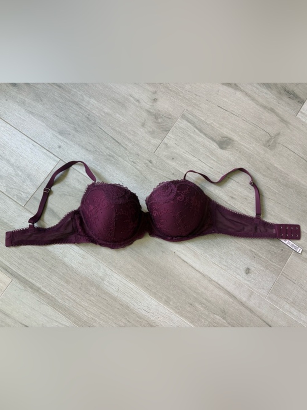 Victoria's Secret Lace Balconette Bra — Plum